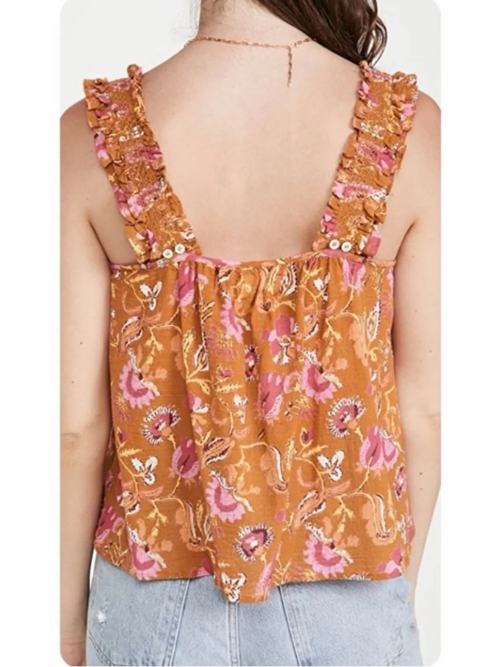XiRENA Dev Floral Tank Top in‎ Sunset sz S - Picture 3 of 13